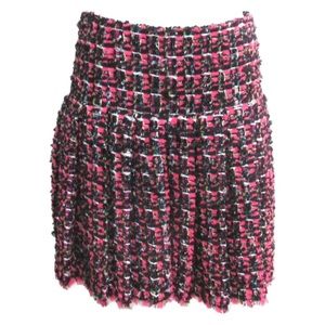 Chanel Pink Tweed Skirt Size 38 2